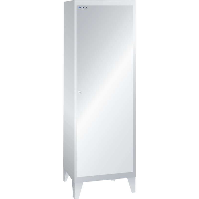 Armoire-vestiaire Lista 1 porte battante pour 2 compartiments L 30 cm - Gris clair RAL 7035