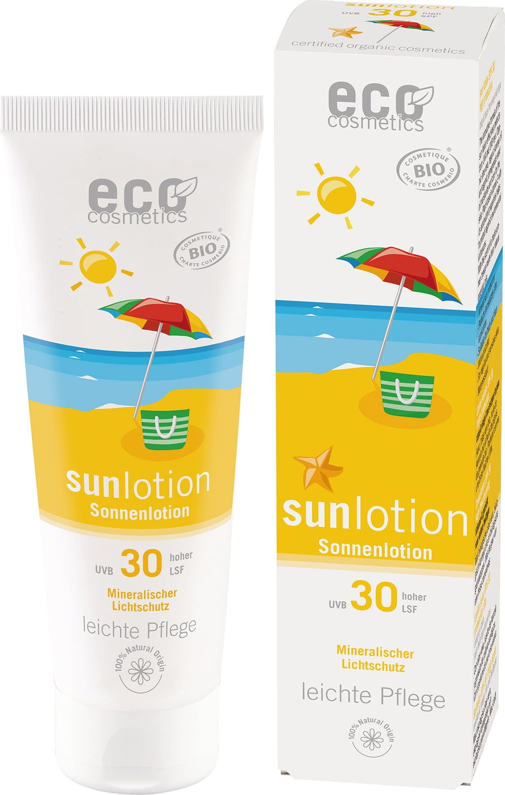 eco cosmetics  Sonnenlotion leichte Pflege LSF 30, 125 ml