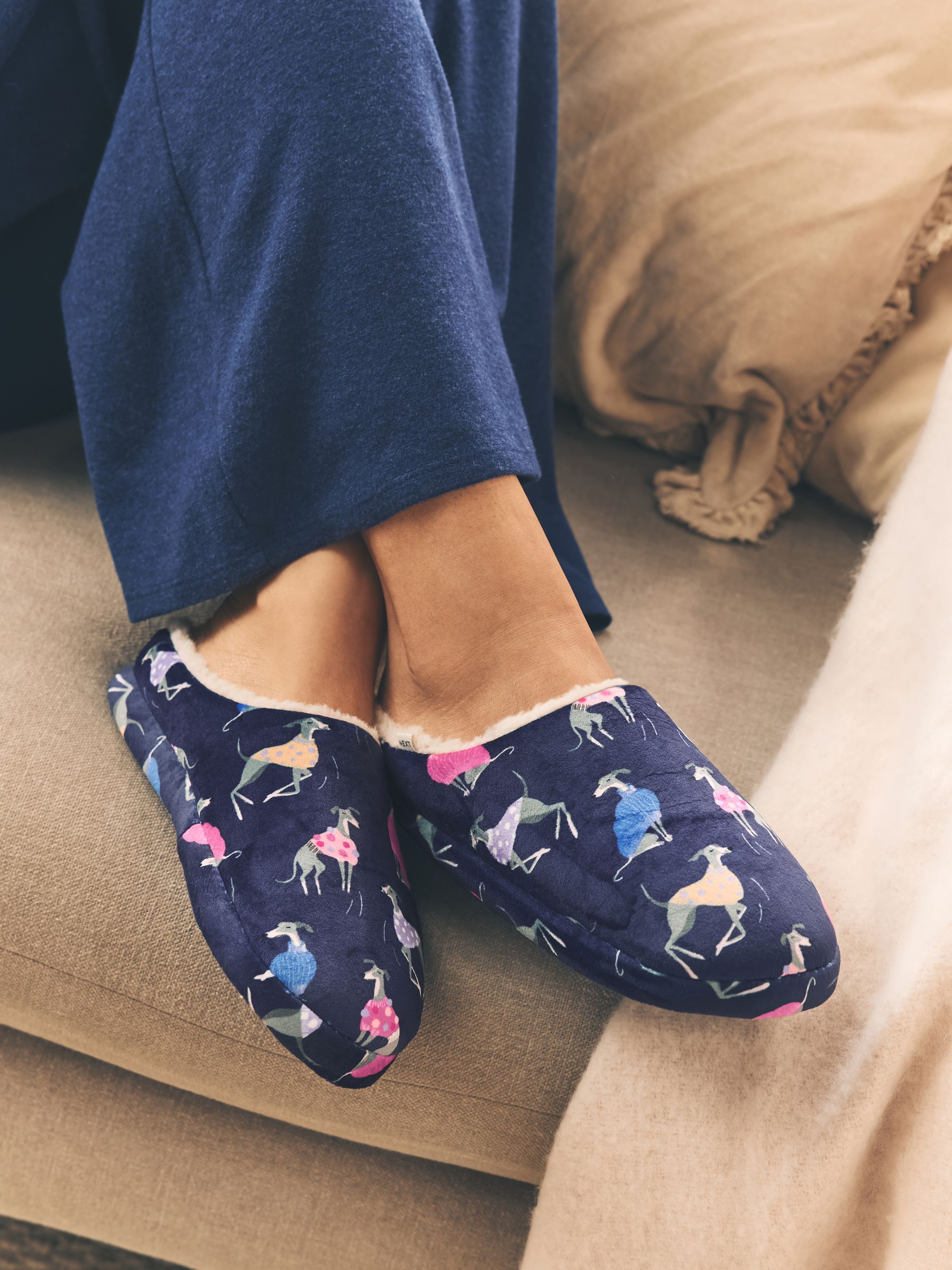 Navy Whippet - Pantoffelmuiltjes