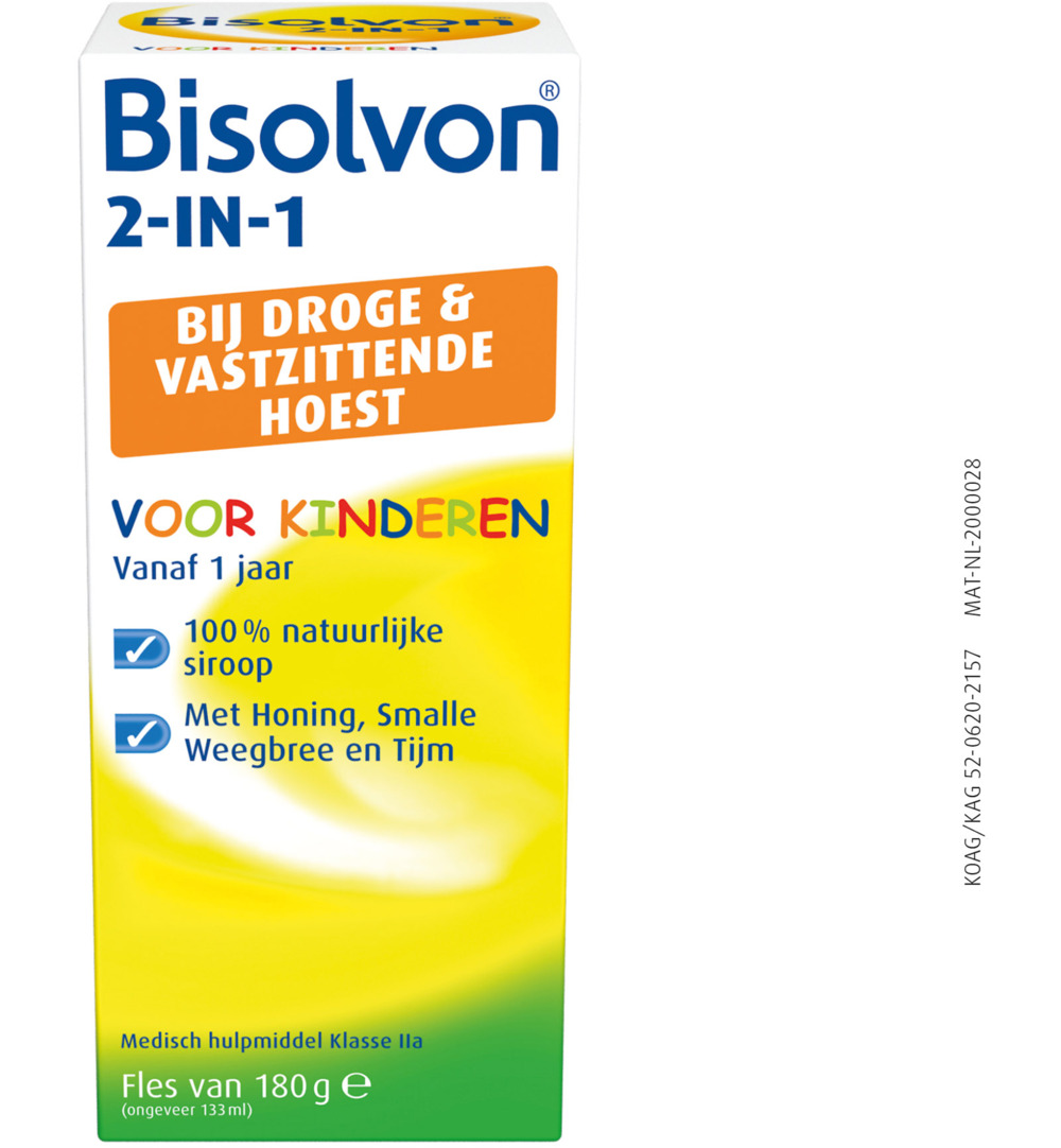 Bisolvon Drank 2-in-1 kind (133 ml)