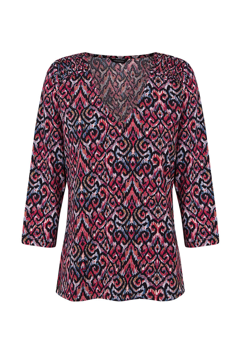 Top de malha estampado - Multicolorido