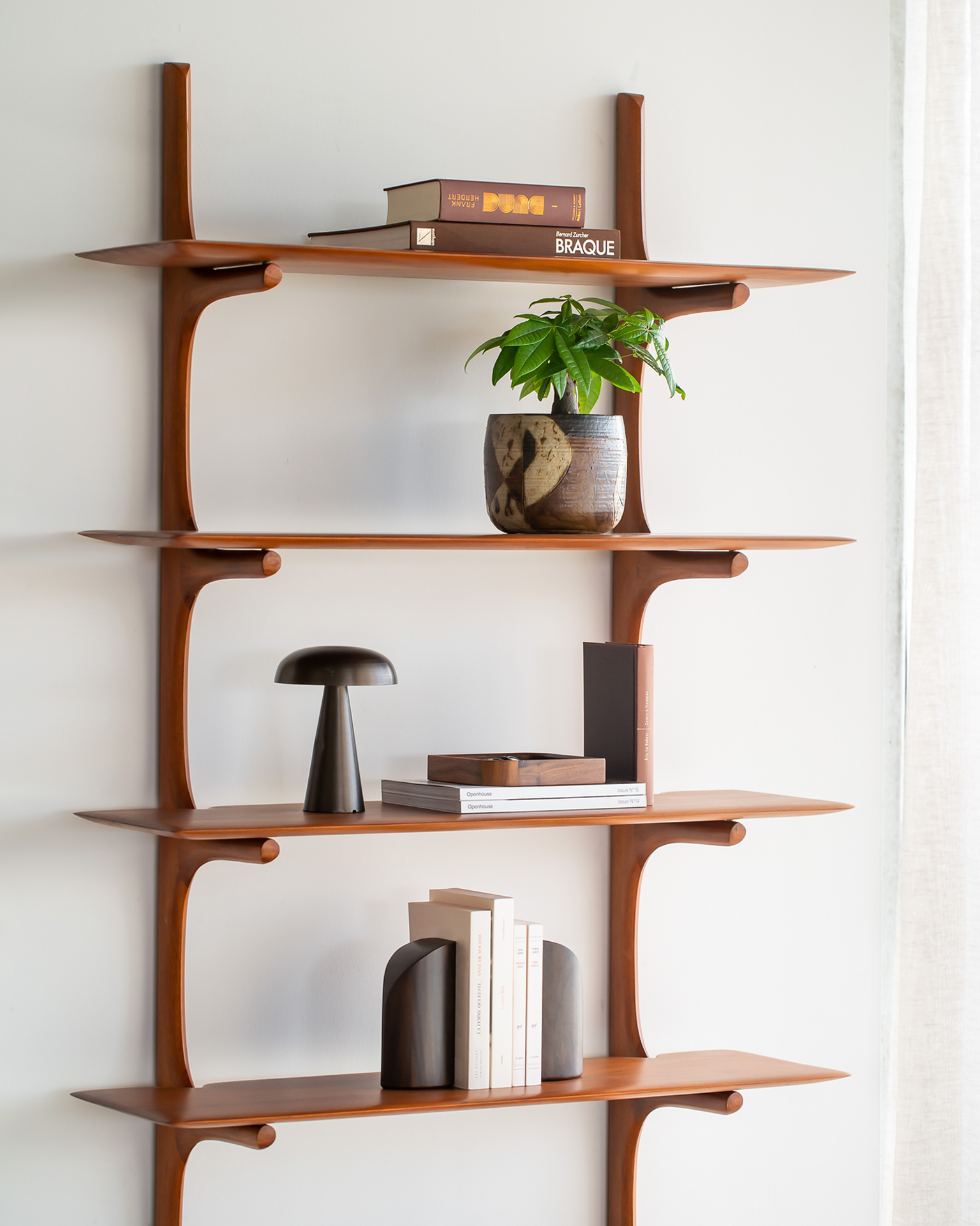 PI wandplank - 2 planken - mahonie