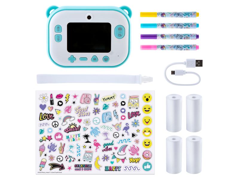 Canal Toys Instant Camera Hellblau/Mehrfarbig/Weiss Digitalkamera, Sofortdrucker und Videokamera in einem