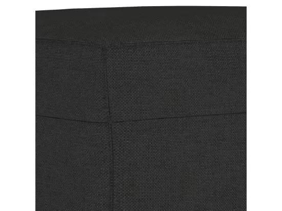 Ensemble de canapés 4 pcs avec coussins noir tissu