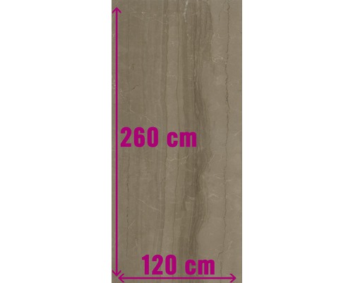 XXL porseleinen wandtegel Living Cinnamon 120 x 260 x 0,7 cm gepolijst bruin