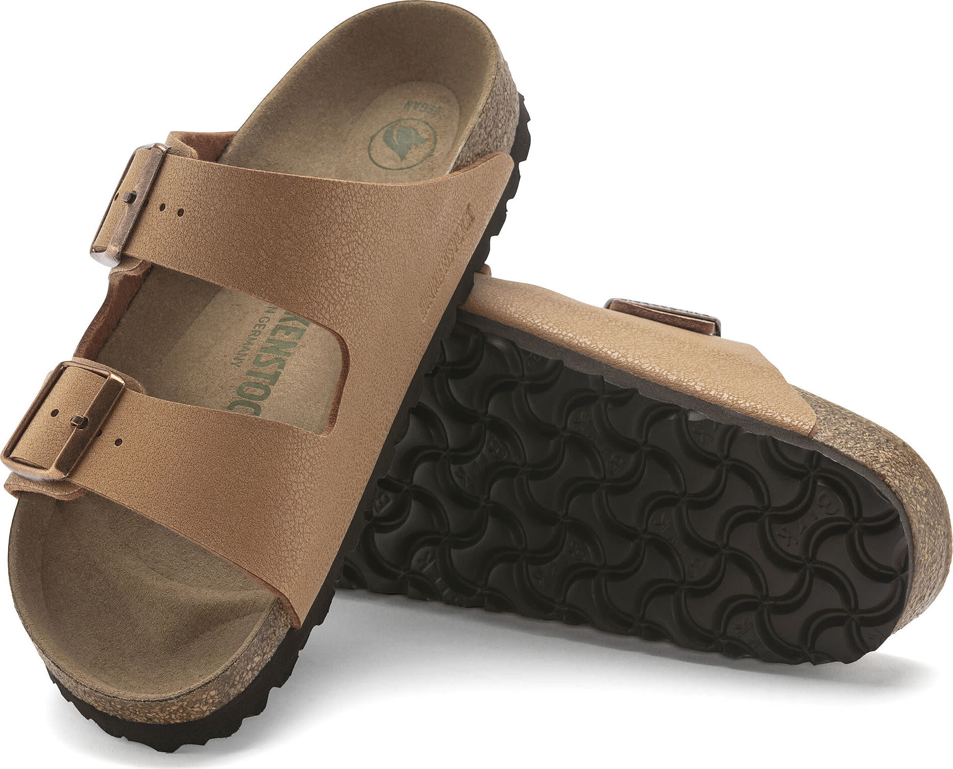 Birkenstock Unisex Arizona Vegan Birko-Flor Nubuck Regular Pecan