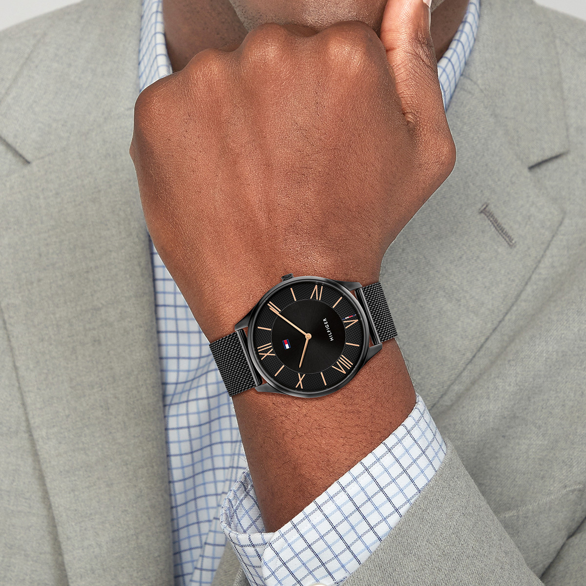 Montre TOMMY HILFIGER Becker homme bracelet acier noir
