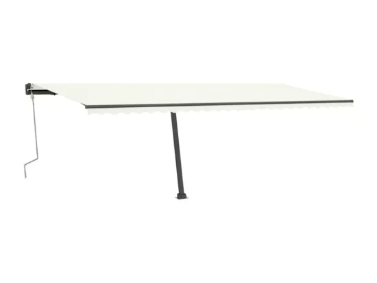 Auvent manuel rétractable sur pied 600x300 cm Crème