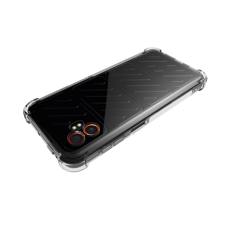 Samsung Galaxy Xcover7 Pro Gummi Case Schutzhülle mit Air Cushion Fallschutz   Kameraschutz - Transparent
