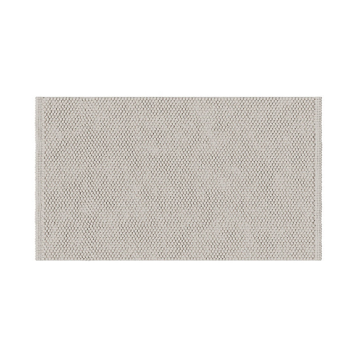 Tapis de bain rectangulaire GoodHome Elland coloris galet en coton et polyester L.120 x l.70 cm