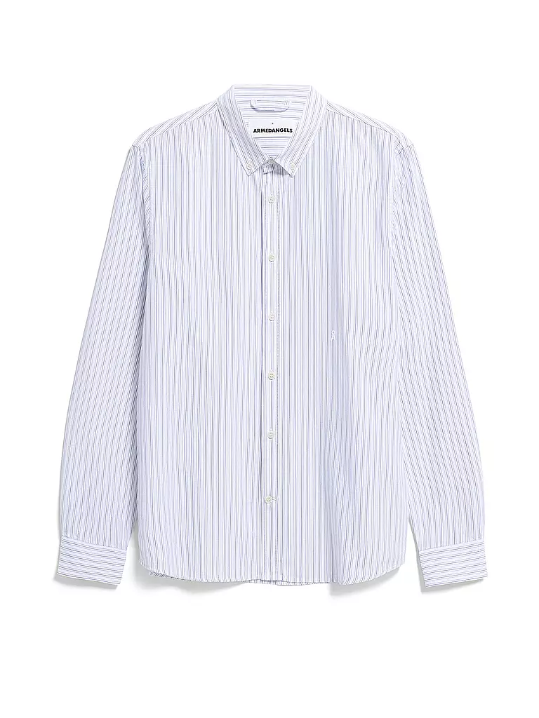 ARMEDANGELS Hemd Casual Fit QUAASA STRIPES weiss
