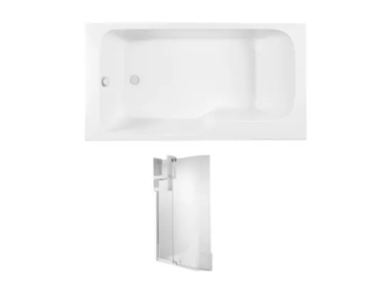 Baignoire bain douche JACOB DELAFON Malice + pare bain + étagère 160 x 85, V. gauche