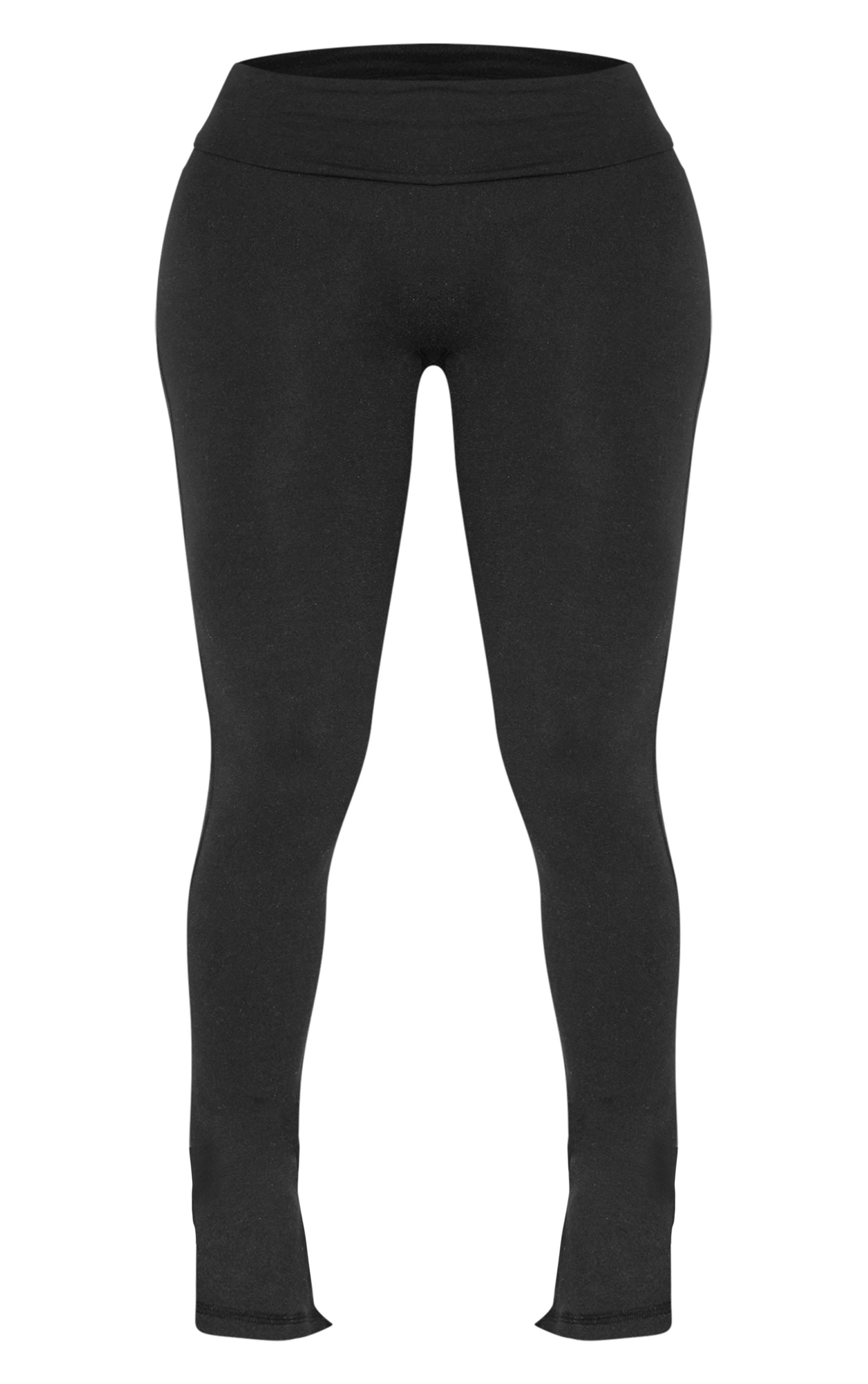 Noir Legging Sculptant Taille Haute À Fentes Latérales Shape