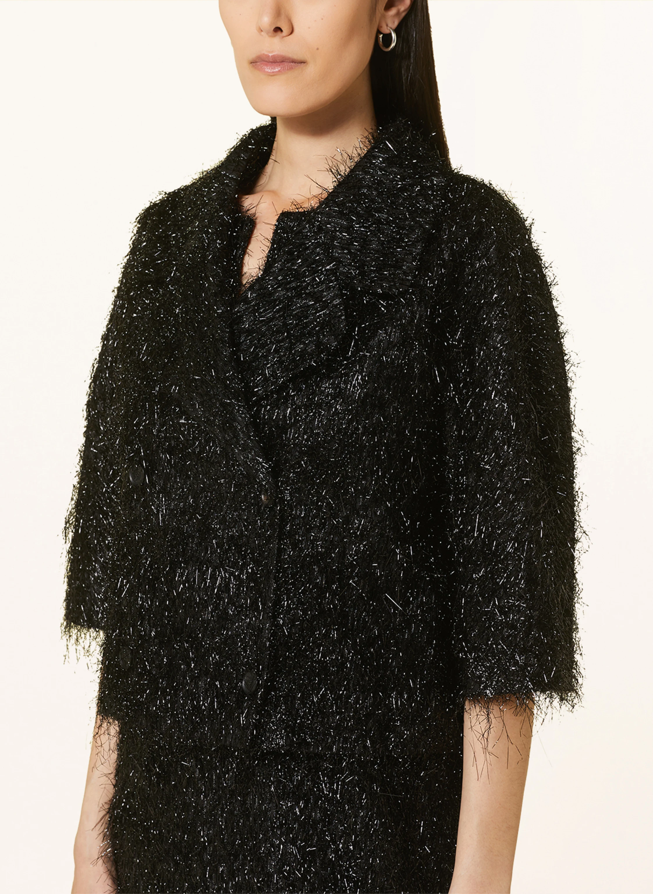 FABIANA FILIPPI Kastenjacke mit 3/4-Arm und Glitzergarn