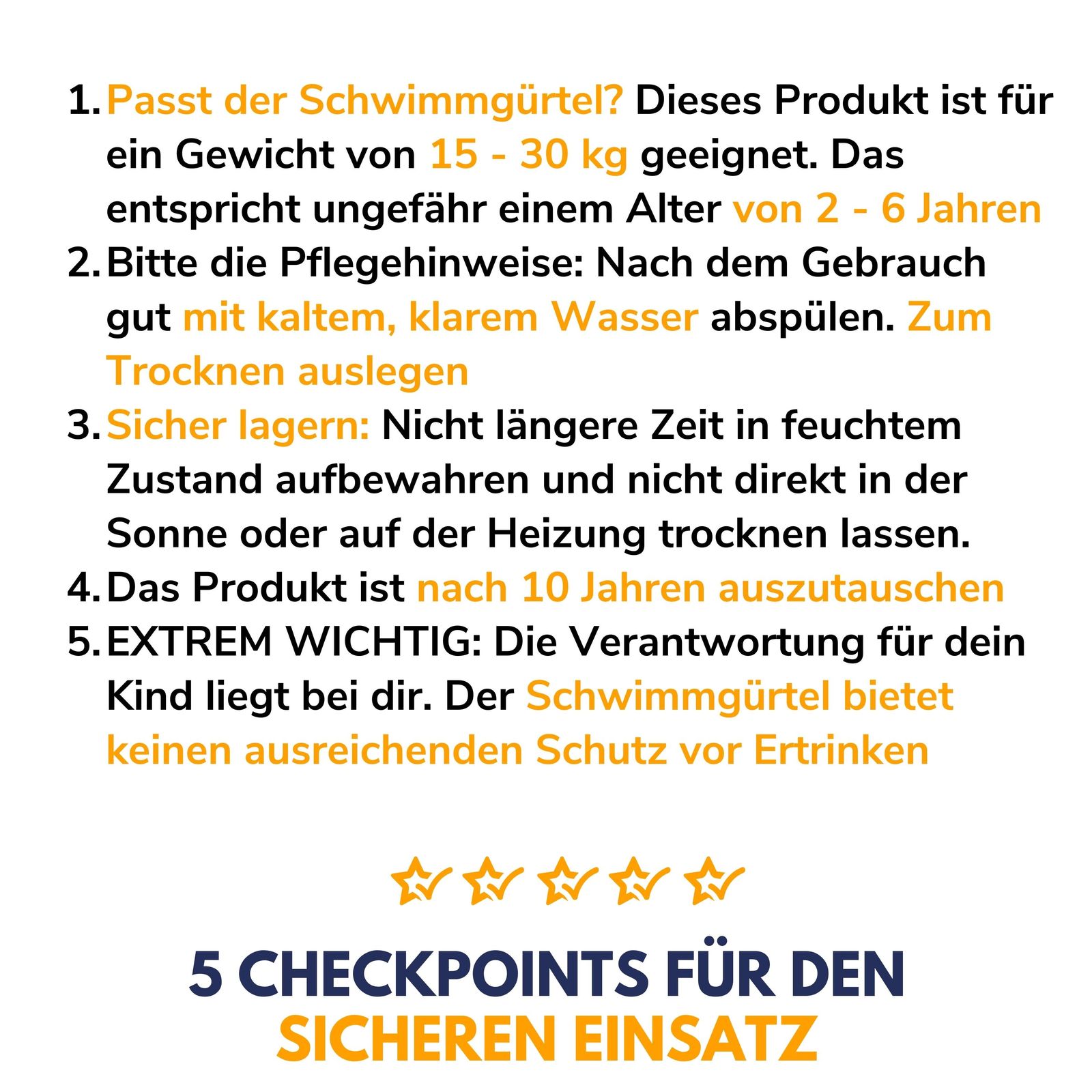 Best Sporting Schwimmgürtel, 6 Paddle, blau