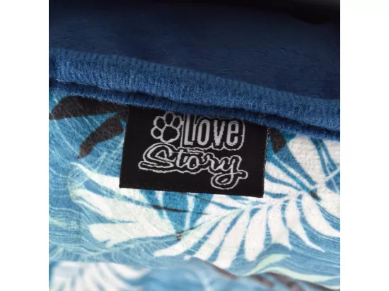 Coussin flocon à imprimé végétal 