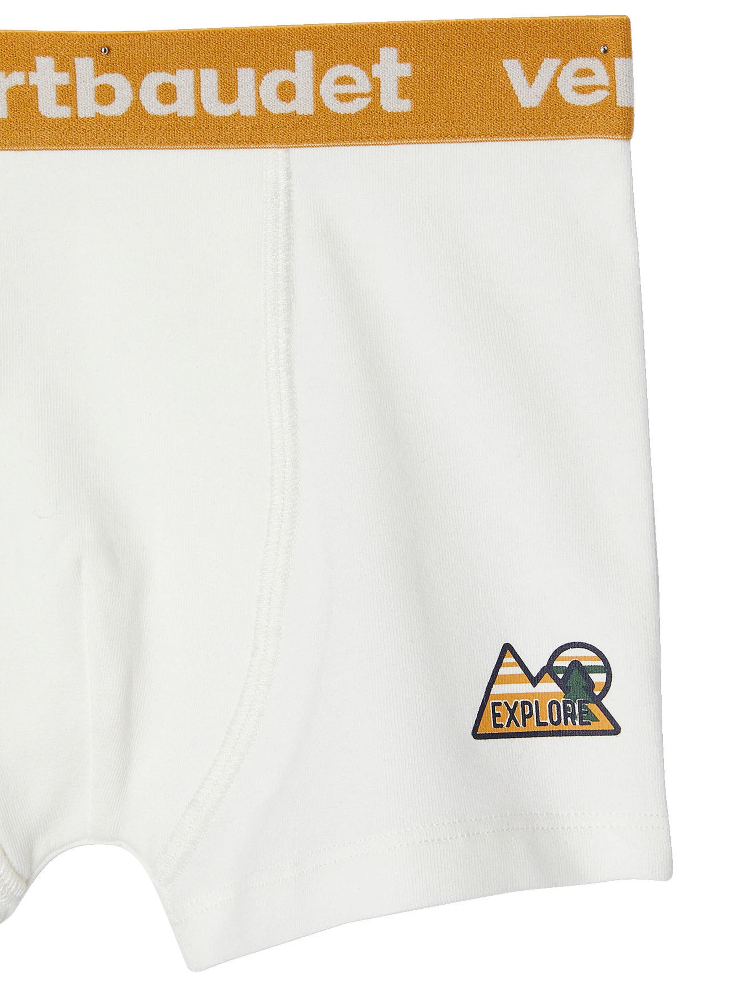 Vertbaudet Bio-Kollektion: 5er-Pack Jungen Boxershorts aus Stretch wollweiß