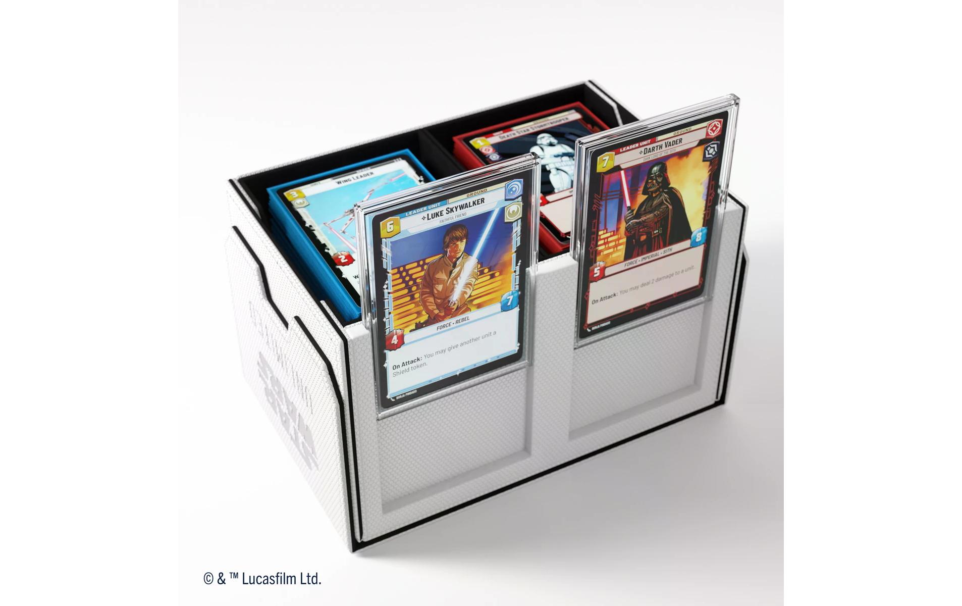 Kartenbox Star Wars: Unlimited Double Deck Pod weissZweiseitige Premium-Deckbox