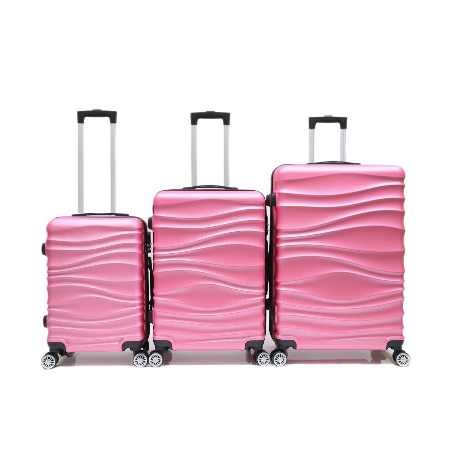 Reisekoffer Koffer 3 tlg Hartschale Trolley Set Kofferset Handgepäck