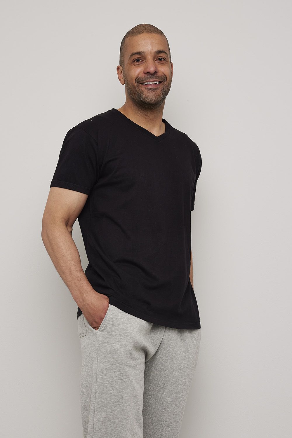 Casual T-shirt 2 pk V-hals