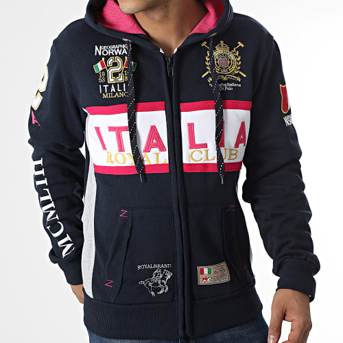 Sweat Zippé Capuche Filio Bleu Marine