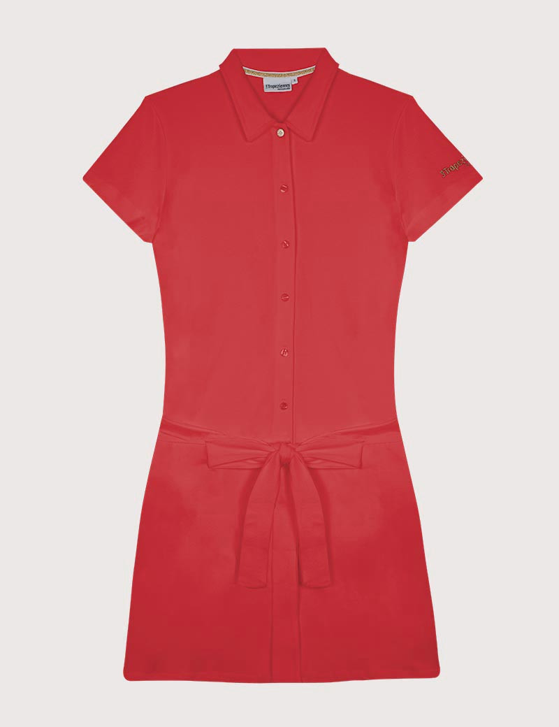 LES TROPEZIENNES PAR M.BELARBI ROBE POLO COURTE TRIO ROUGE