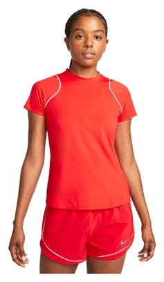 Maillot manches courtes Nike Dri-Fit Run Division Rouge Femme