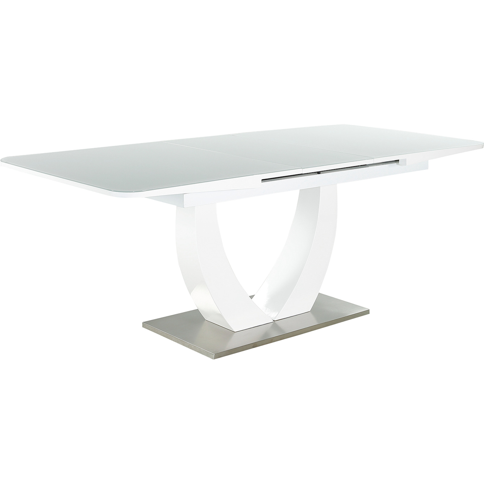 Tisch Ulm Hochglanz weiss 160/200 x 76 x 90 cm