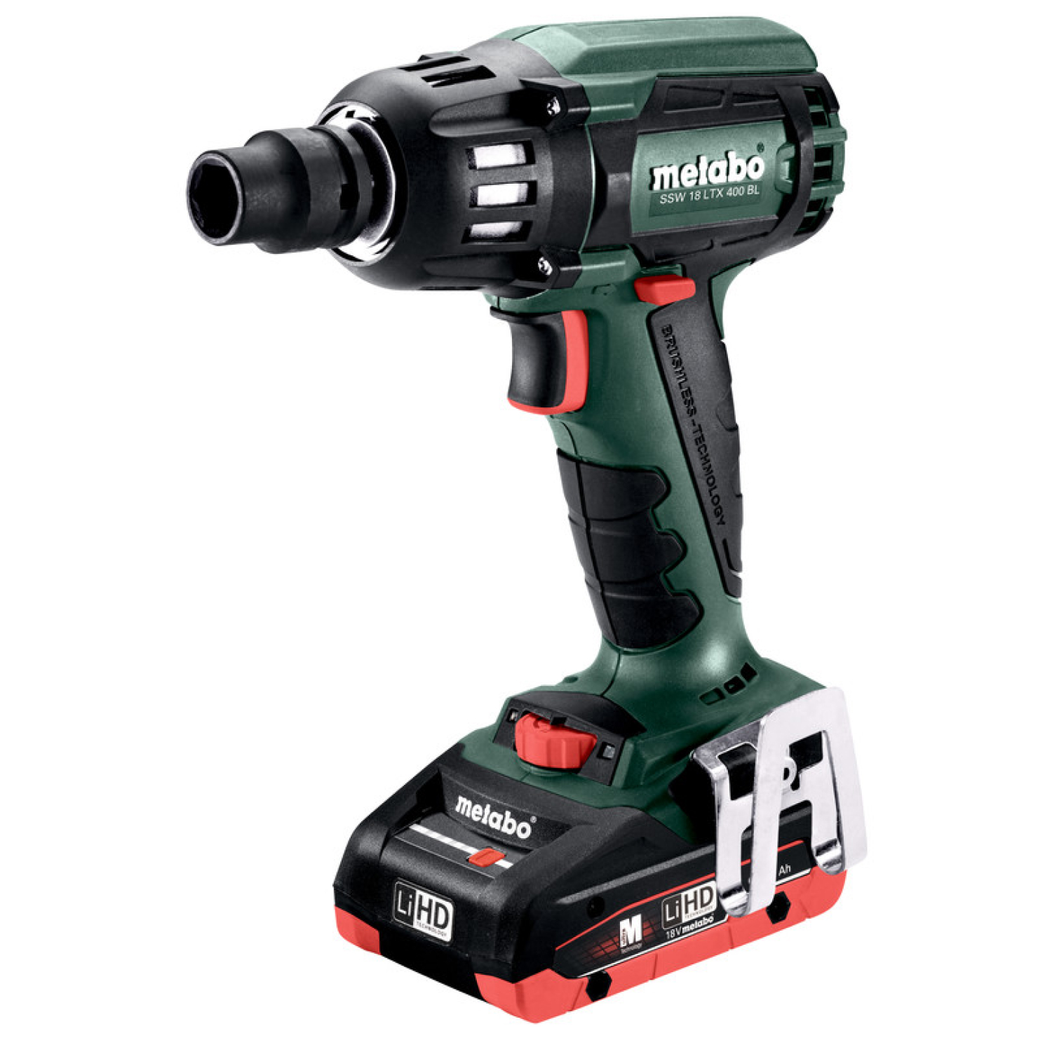 Metabo SSW 18 LTX 400 BL 18V LiHD Accu slagmoersleutel set (2x 4.0Ah accu) in metaBOX - 400Nm - 1/2