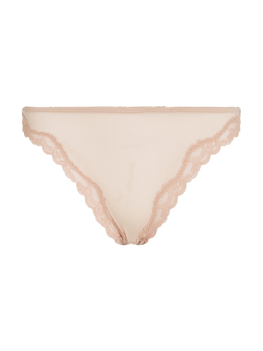 CALVIN KLEIN ROUPA ÍNTIMA<br>Fio dental de renda transparente