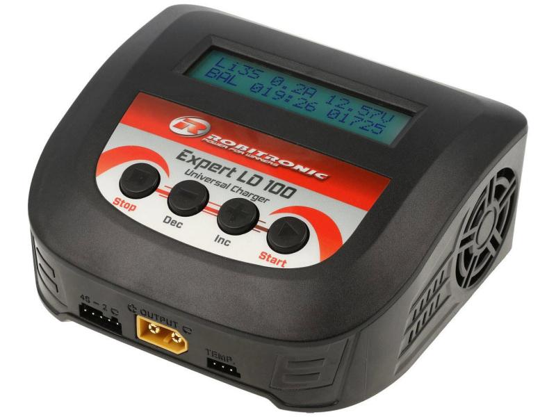 Robitronic Ladegerät Expert LD 100 2-4S Universelles Modellbau Ladegerät
