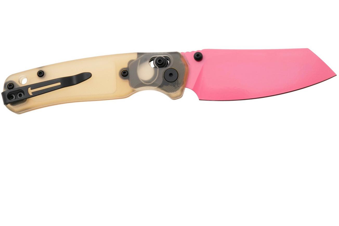 Bestechman Cicada's Wing BMK06H Pink Coated 10Cr15MoV, Ultem, zakmes
