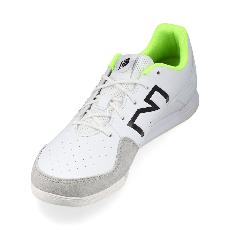 New Balance Audazo V6 Command IN - Blanc/Jaune Fluo Enfant