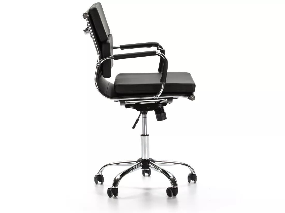 Fauteuil de Bureau Fenix inclinable Noir, Cuir synthétique