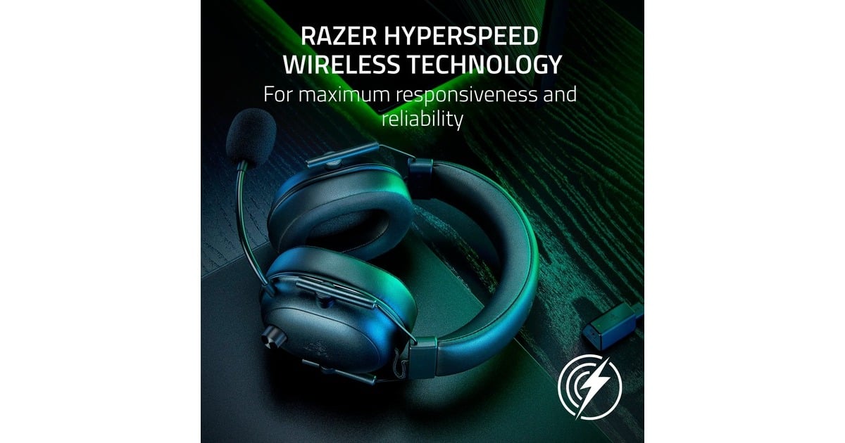 RazerBlackShark V2 HyperSpeed over-ear gaming headset  (Zwart, Bluetooth, PlayStation 4, Xbox One, Nintendo Switch)