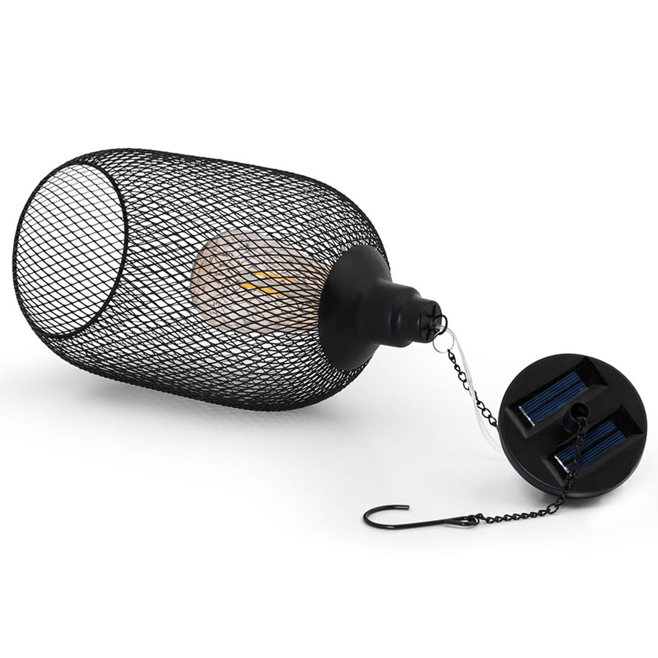 Pratik Garden Lampe solaire filaire noire - 15x15x30 cm