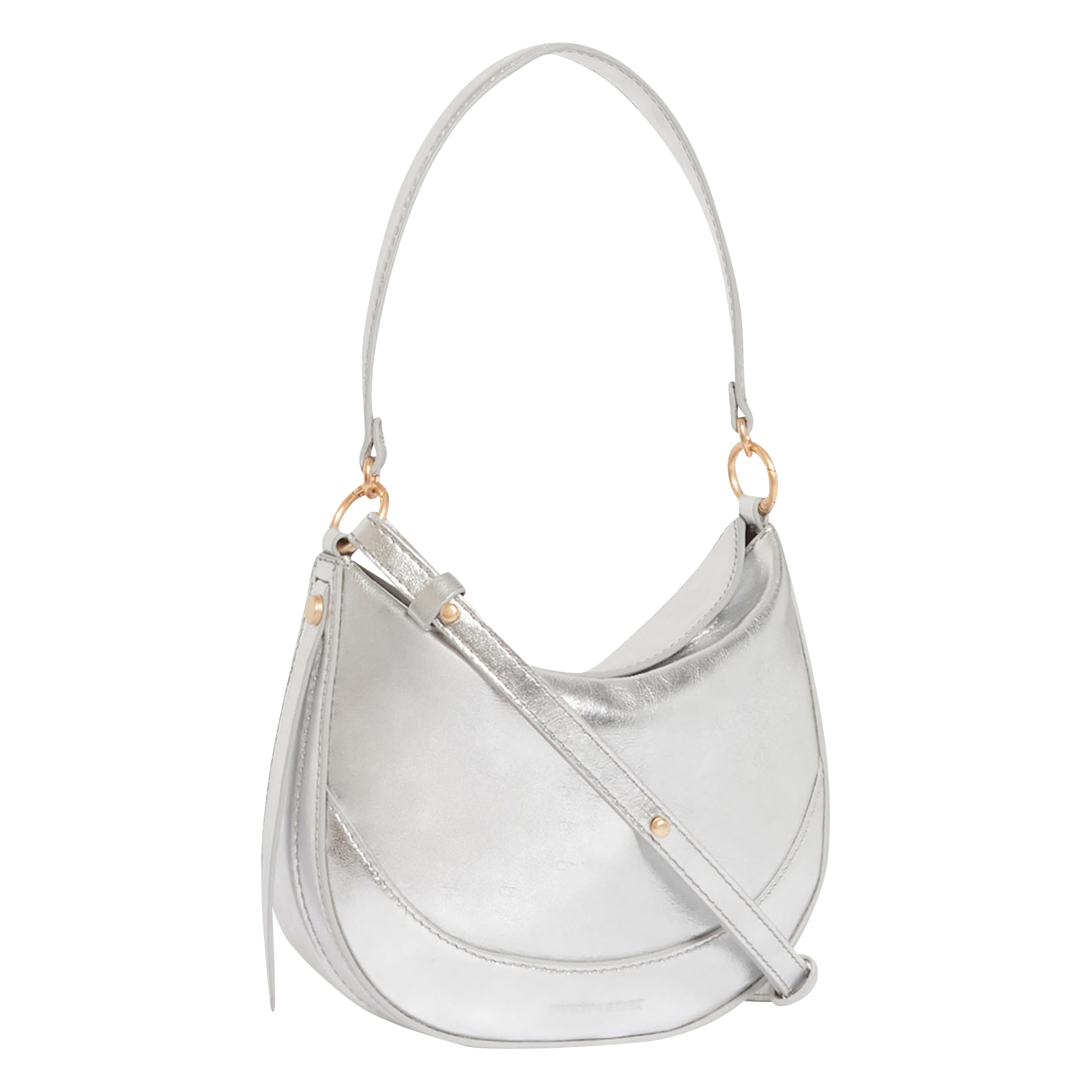 MINI DAILY BAG - Sac demi-lune en cuir| Gris