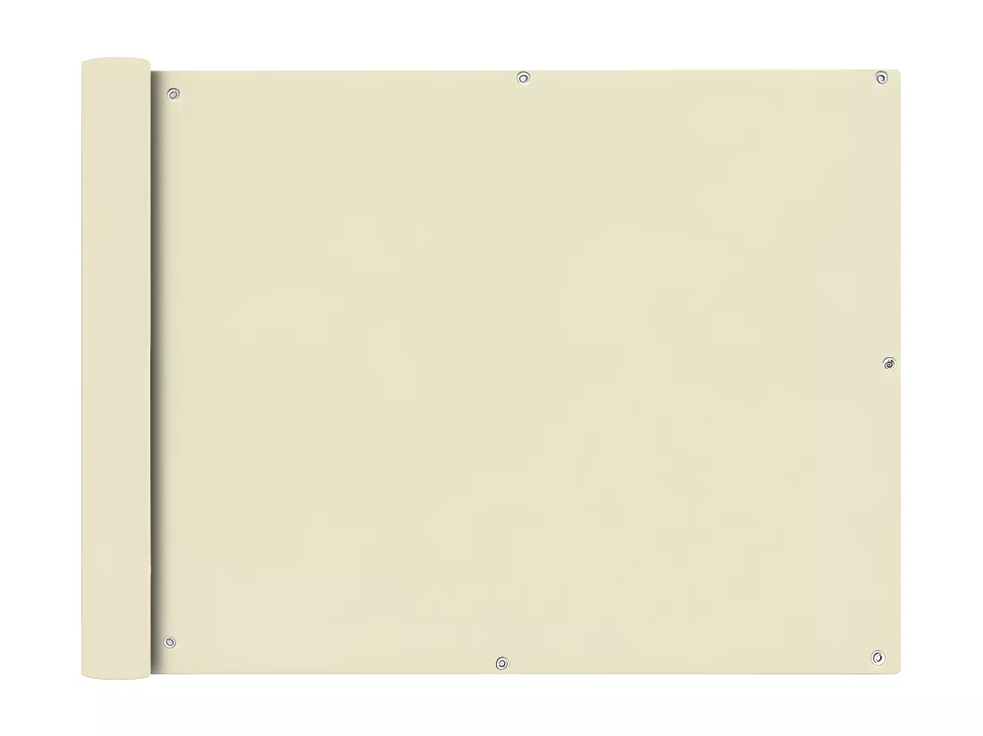 Écran de balcon en tissu Oxford 90x600 cm Crème