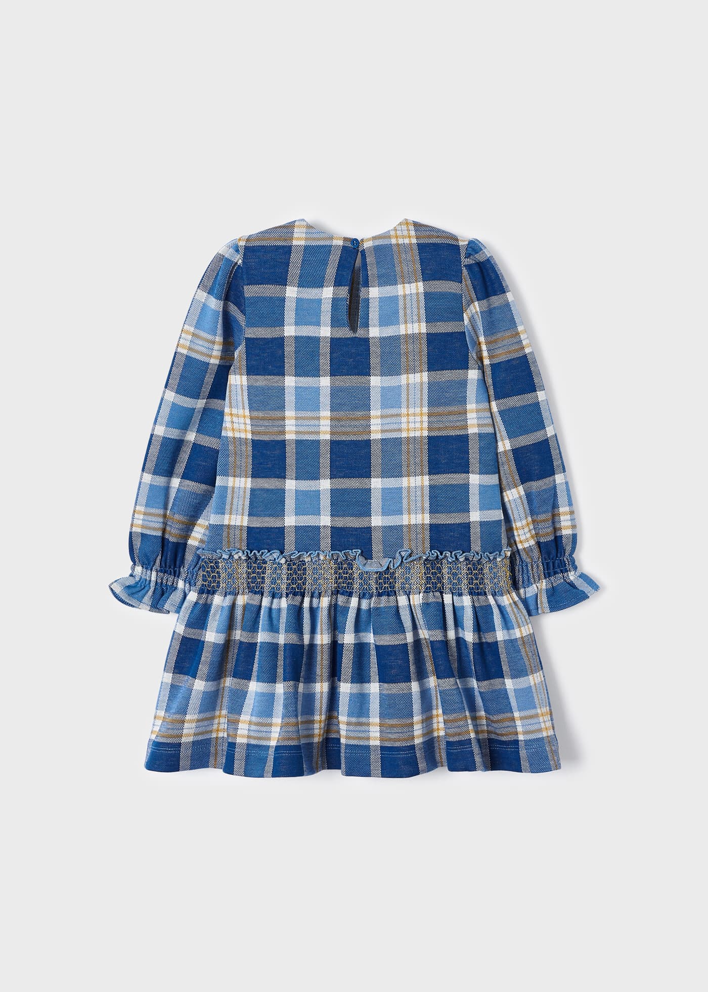 Vestido xadrez jacquard para meninas