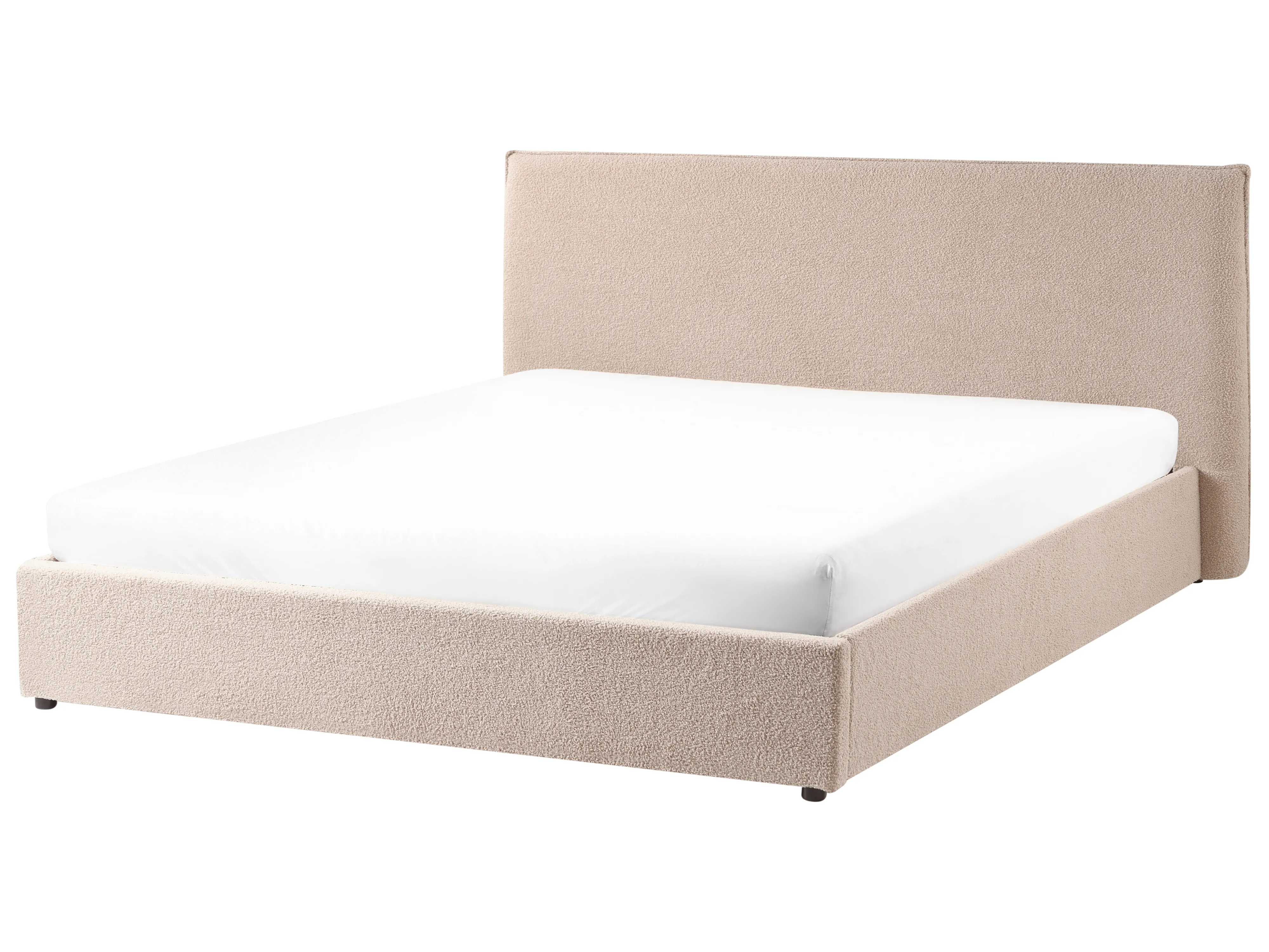 Bed met opbergruimte Bouclé LAVAUR 180 x 200 cm Taupe