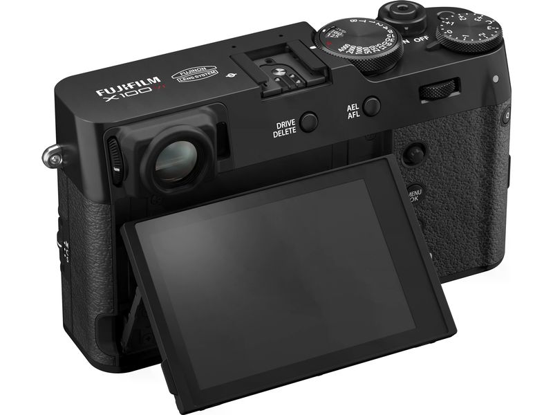 Fujifilm Fotokamera X100VI Schwarz Kompakte Digitalkamera mit anspruchsvollem Design und intuitiver Bedienbarkeit