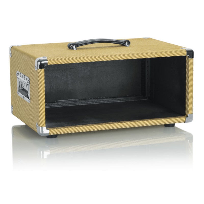 Gator Cases GR-RETRORACK-4TW Retro Rack Vintage Amp Vibe Rack Case 4U Tweed