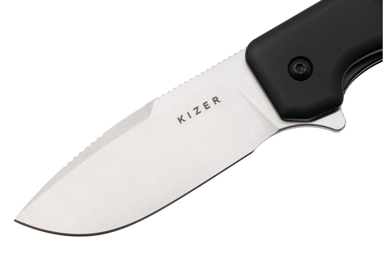 Kizer Vanguard Nice Guy V3011A2 Satin Nitro-V, Black Aluminium, zakmes, Azo design