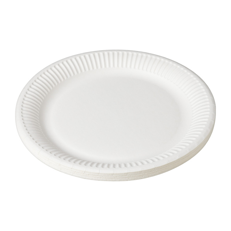 Bord Wit - set van 8 - ø23 cm