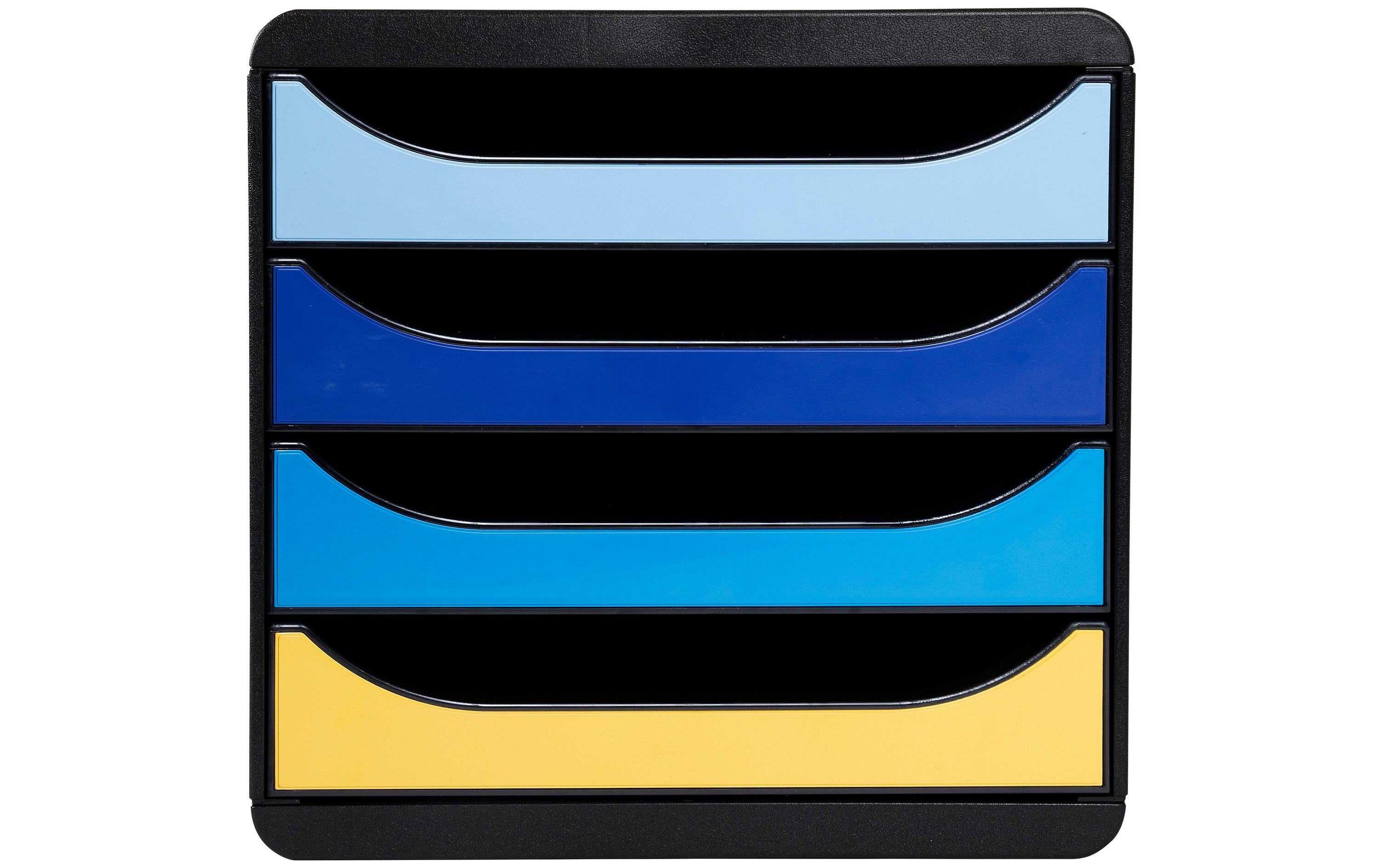 Schubladenbox Bee Blue Big Box PlusSchubladenelement mit vier offenen Schubladen