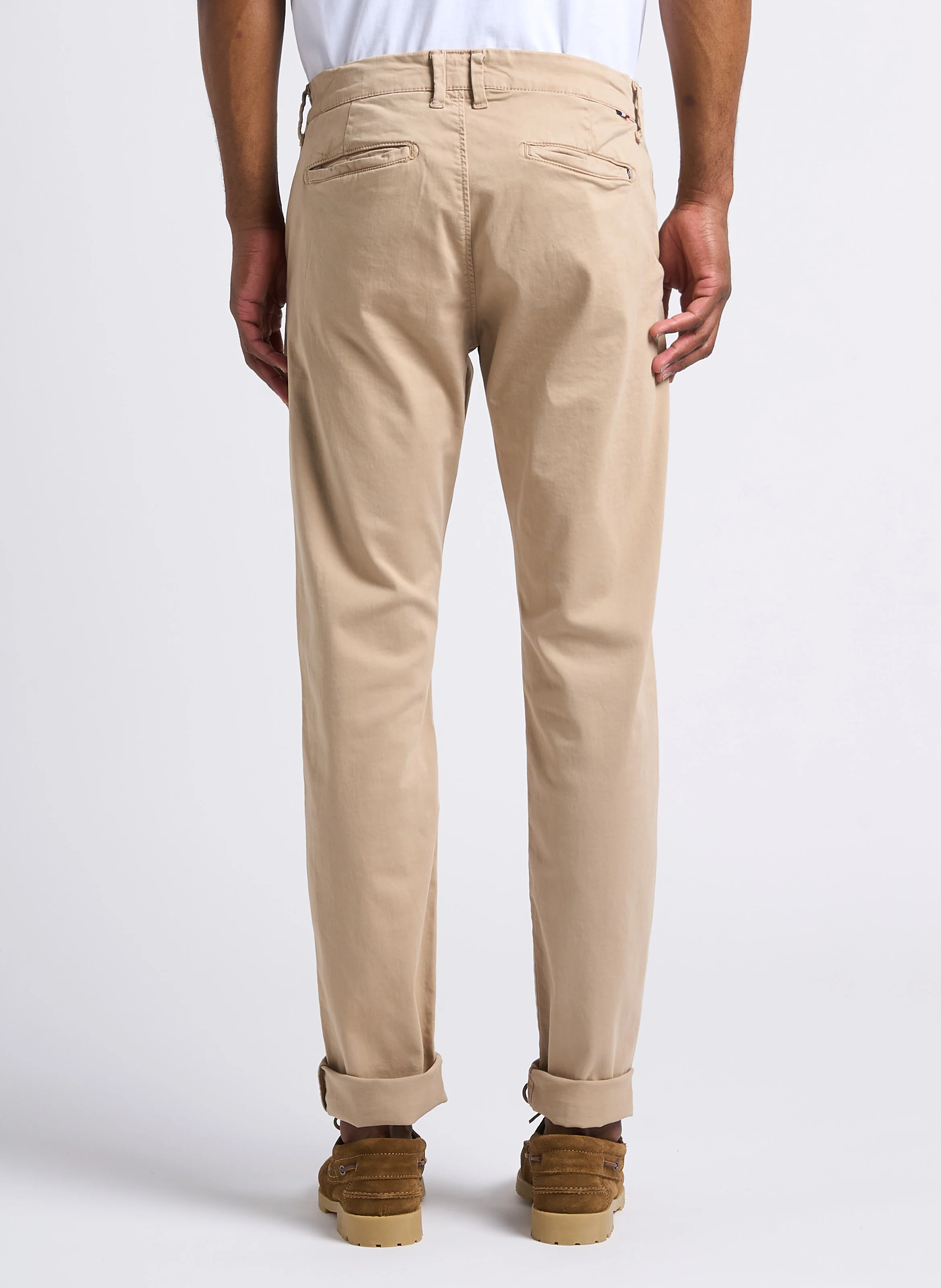 CESAR - Chino large en coton stretch | Blanc