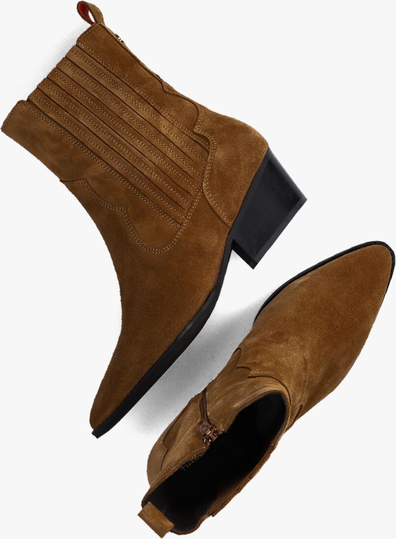 HABOOB cognac haboob enkellaarsjes claire