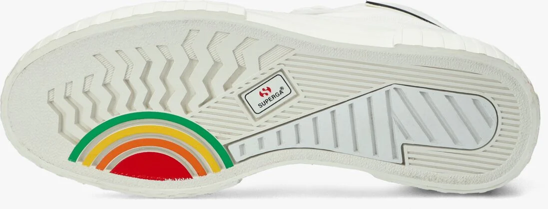 SUPERGA witte superga hoge sneaker 2696 strip multic logo