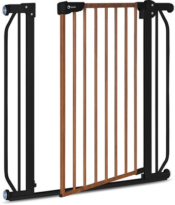 Lionelo Truus Slim Sikkerhetsgrind, Black Carbon/Natural