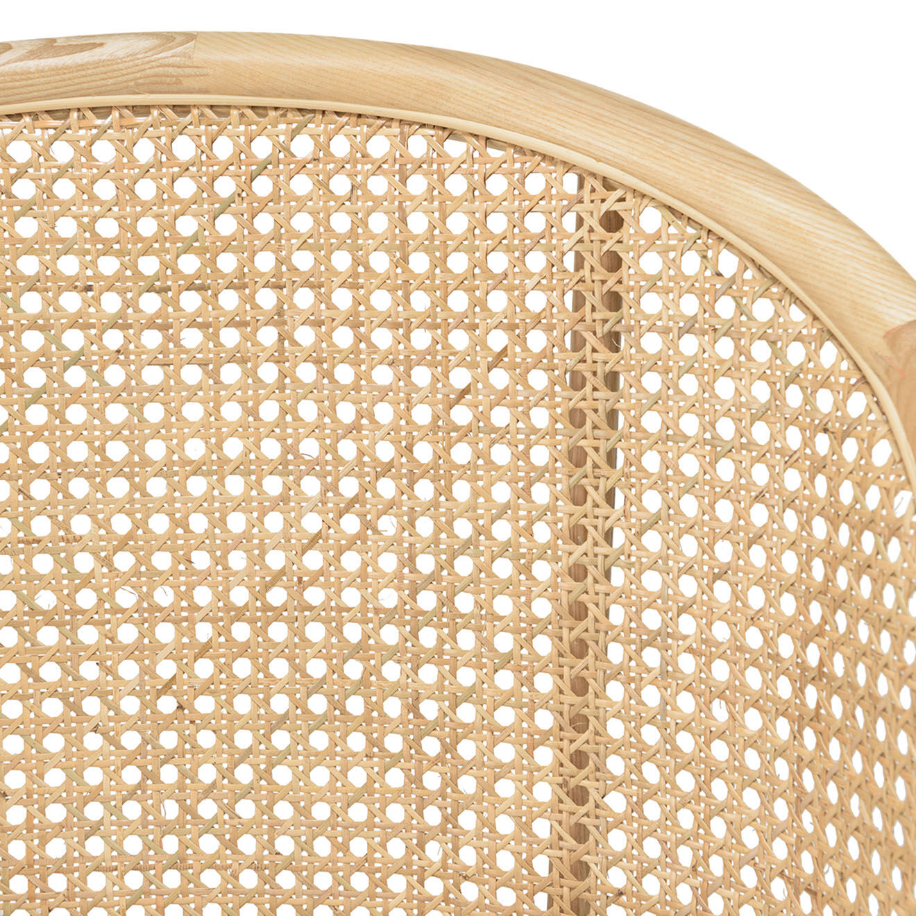 Macabane Chaise basse en bois d'Hévéa tissu bouclette Albane blanche - 55x62x71 cm